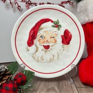 Mud Pie Vintage Santa Plate